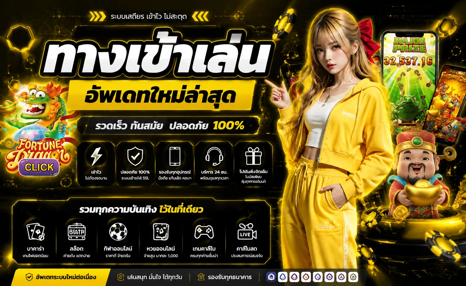 หน้าจอเว็บ TKB247 แสดงเมนูสล็อต คาสิโน แทงบอลบนอุปกรณ์มือถือ
